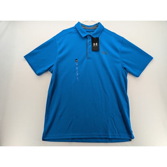 NWT Under Armour UA Tech Men's Polo in Photon Blue size Large - Picture 1 of 9